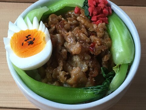 豚こま肉de坦々丼弁当♪